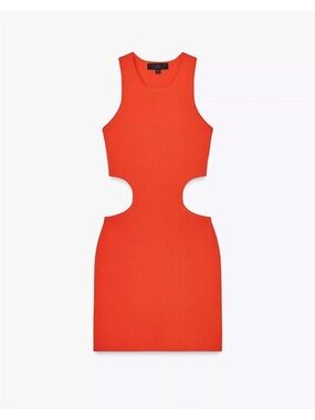 Zara Sleeveless Cutout Bodycon Dress - Orange